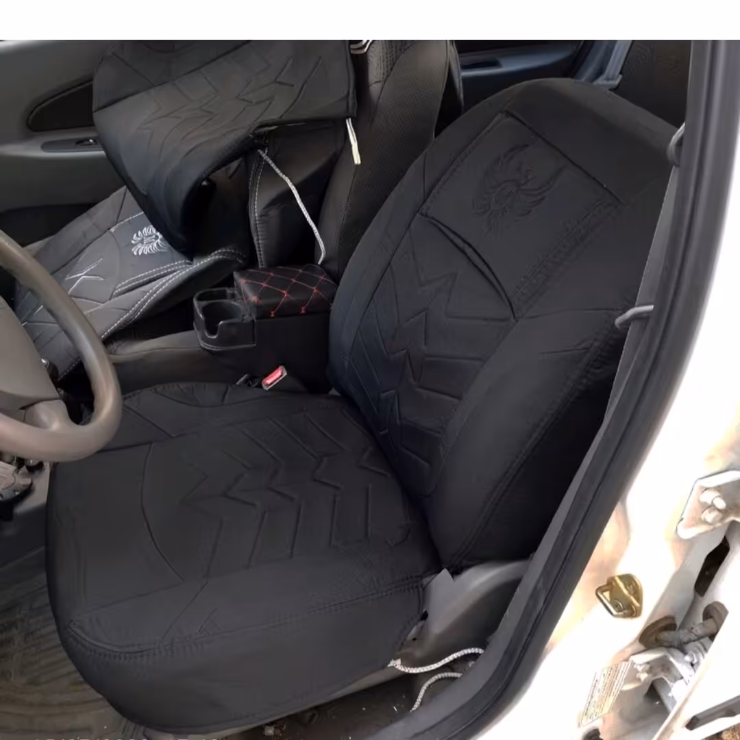 روکش صندلی ساینا مشکی جنس برزنت جودون چرم ضخیم الگو فابریک یک سال گارانتی 