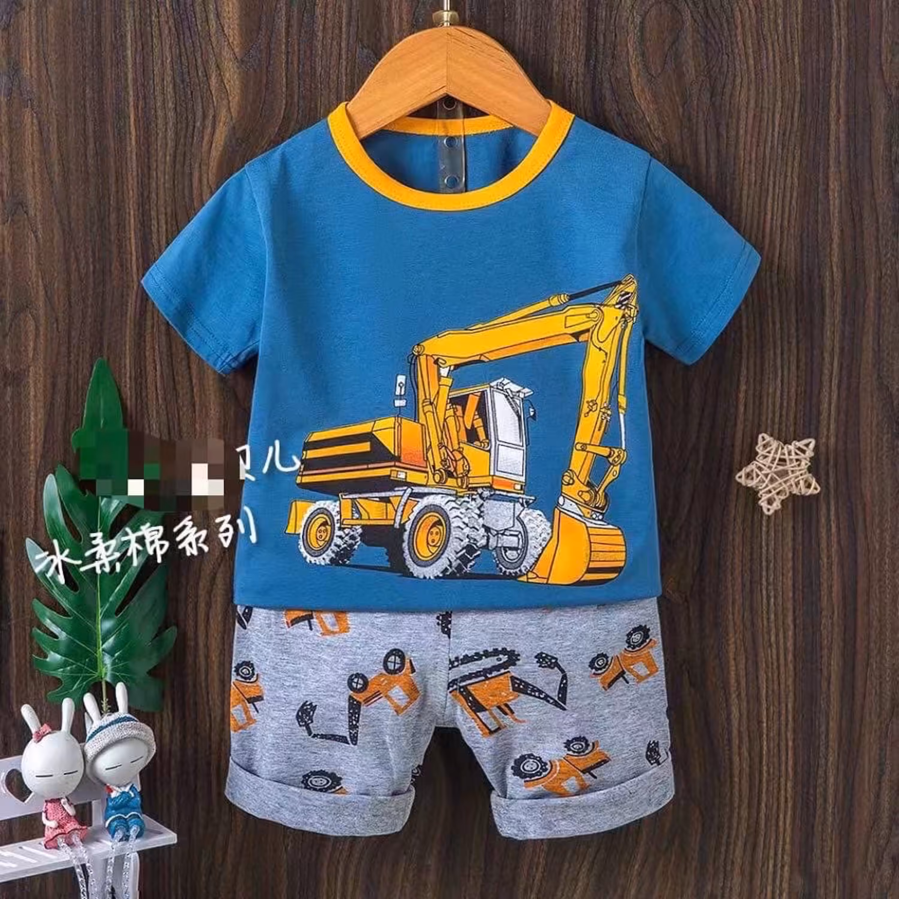 ست تیشرت شلوارک وارداتی با کیفیت مناسب 6تا 9سال