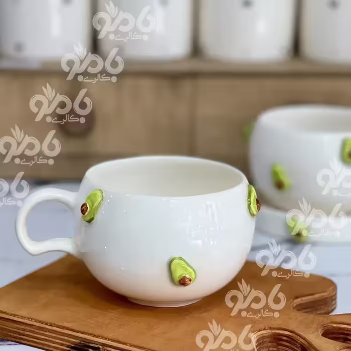 فنجان سرامیکی آووکادو برجسته