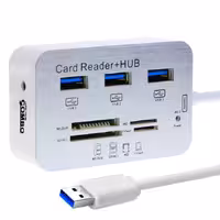 هاب usb 3.1 هفت پورت همراه با رم ریدرusb3.1