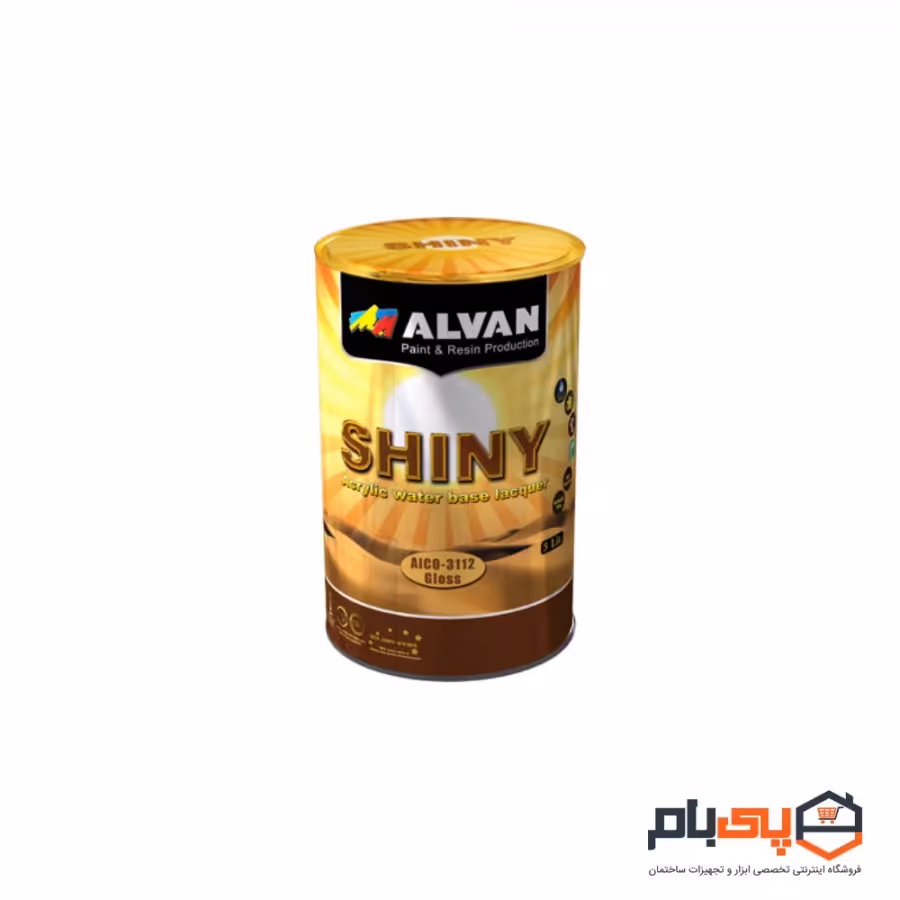 لاک اکریلیک پايه آب نیمه براق الوان مدل ALCO-3113 حجم گالن