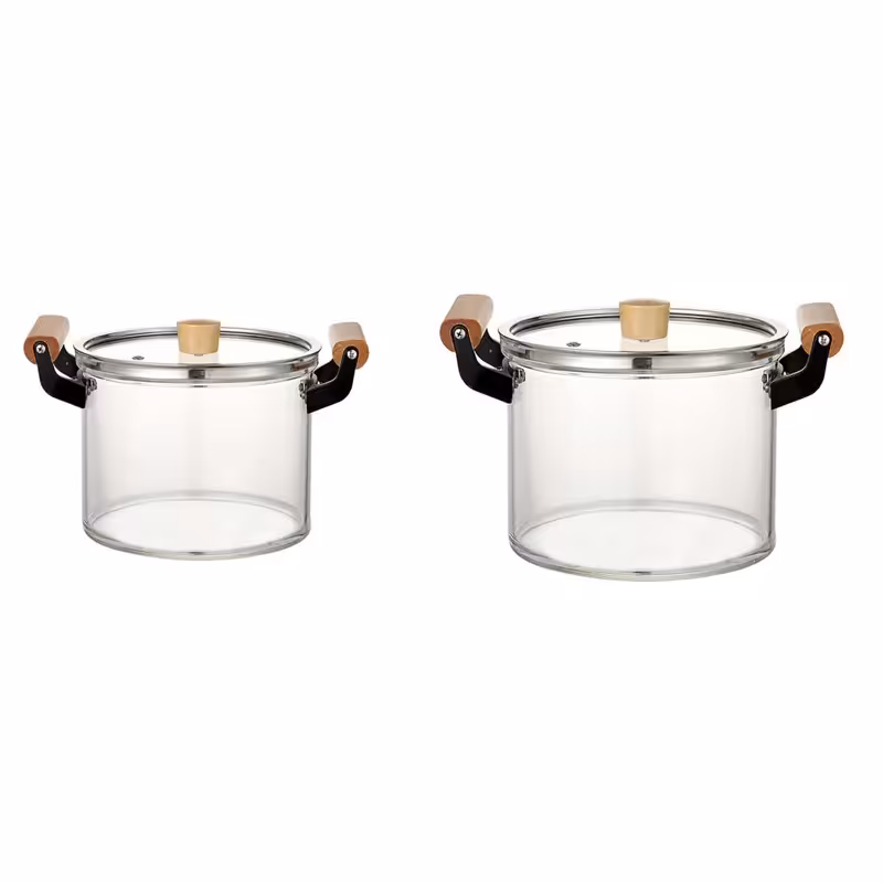 سرویس قابلمه 2 پارچه طرح شیشه ایی شعله مستقیم کد NC19-NC21