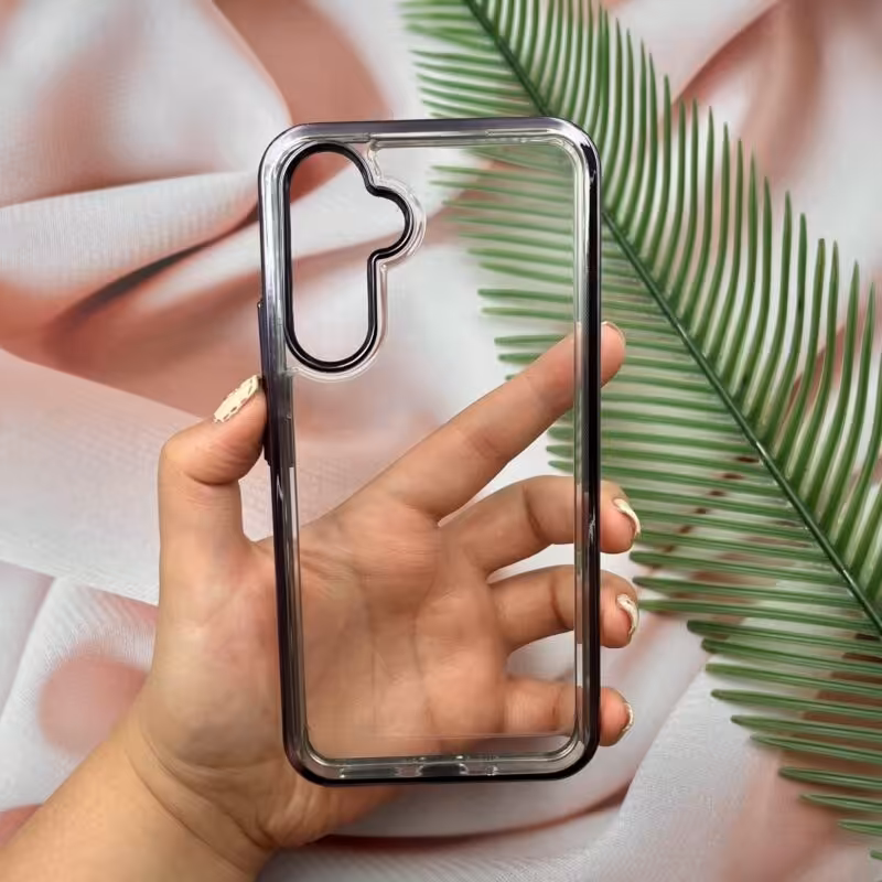 قاب گوشی Galaxy A54 5G سامسونگ FASHION CASE اورجینال شفاف کرومی بنفش کد 19044