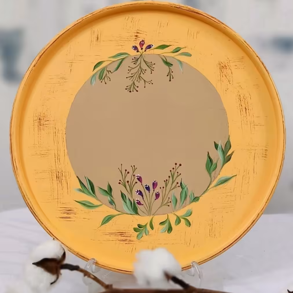 سینی طرح دار چوبی قابل شستشو با آب