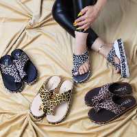 صندل زرپای  زنانه کد2 55811رنگ زرد صورتی