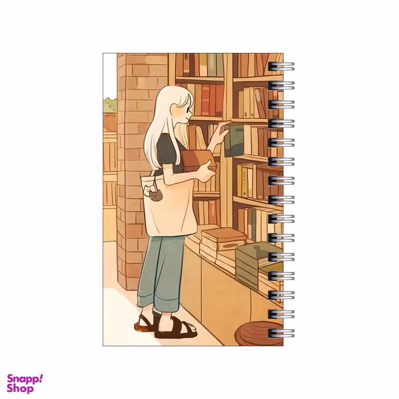 دفترچه یادداشت ۶۰ برگ مدل To Do List طرح دختر در کتابخانه کد 4977090