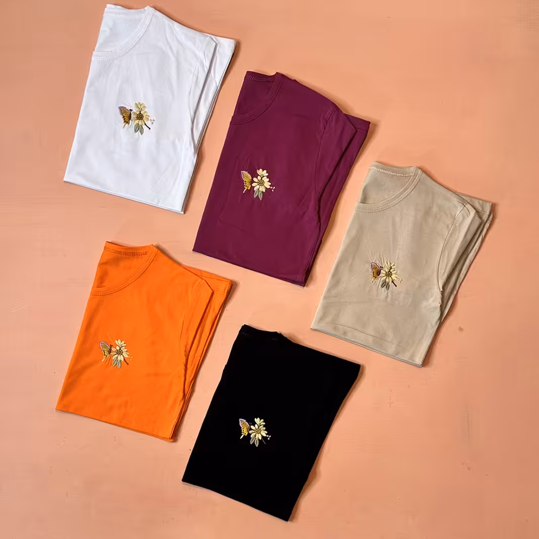 تیشرت گلدوزی نخ و پنبه