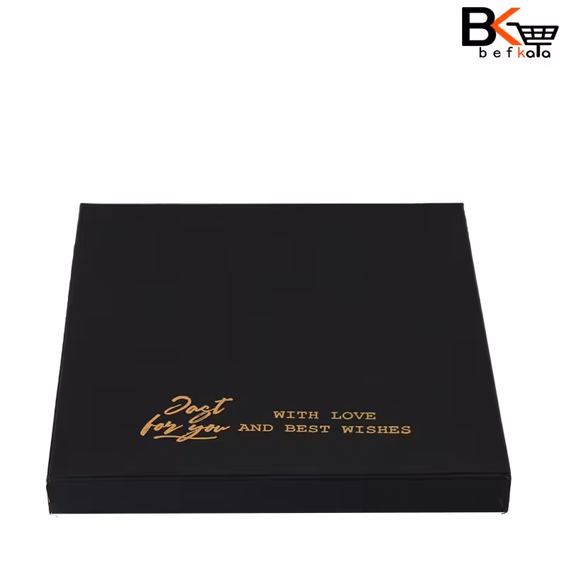 باکس روسری ساده مشکی کد 2