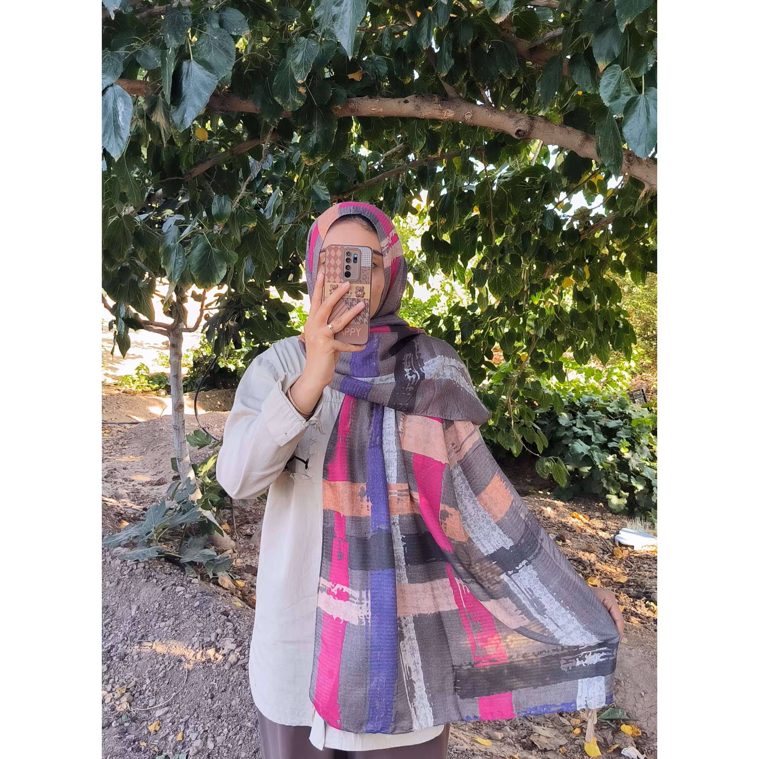 شال نخی منگوله دار با کیفیت فوق العاده بالا