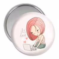 آینه جیبی خندالو مدل دخترونه کد 6071