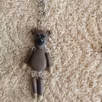 جاکلیدی خمیری تدی قهوه ای خرسی هدیه جایزه گیفت عیدی