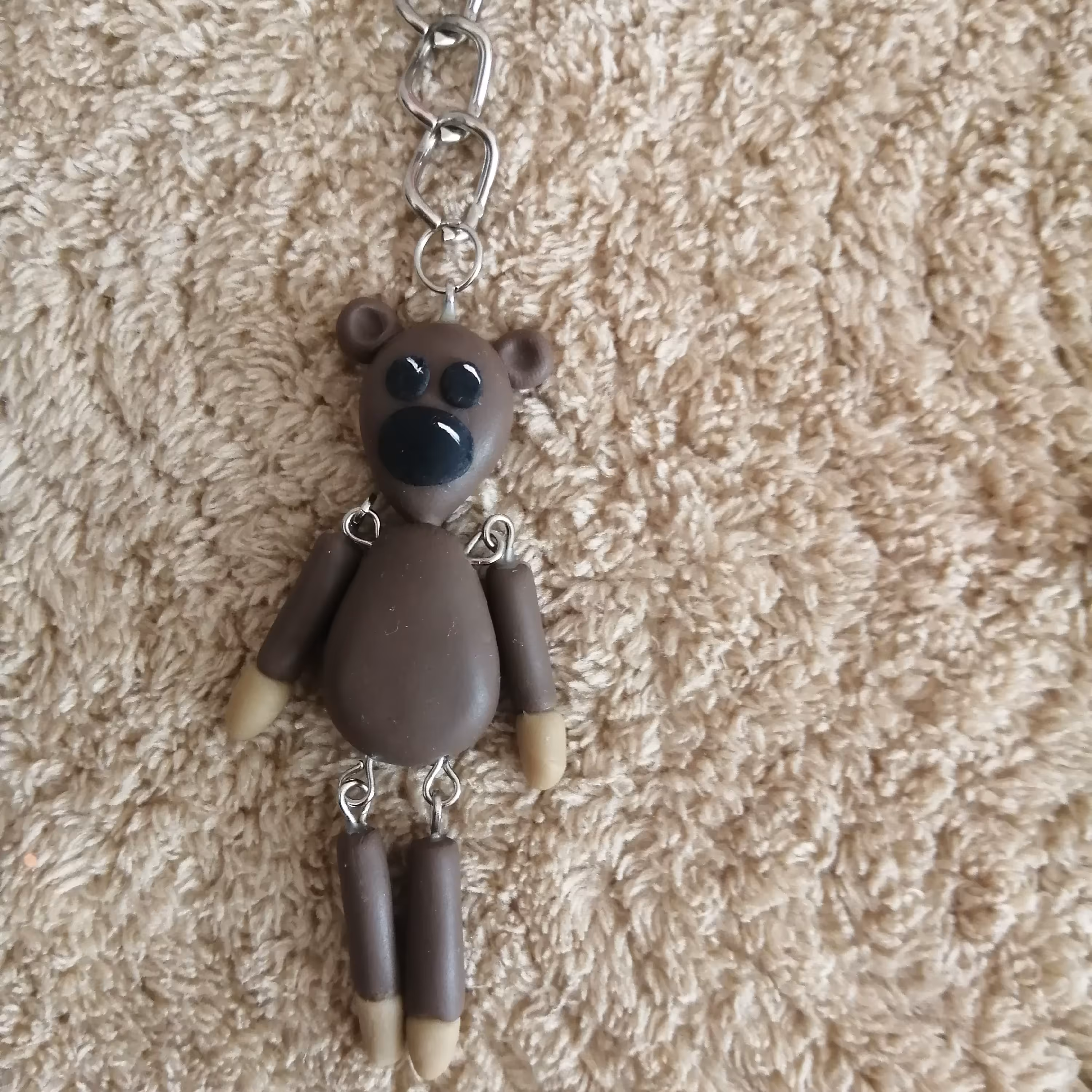 جاکلیدی خمیری تدی قهوه ای خرسی هدیه جایزه گیفت عیدی