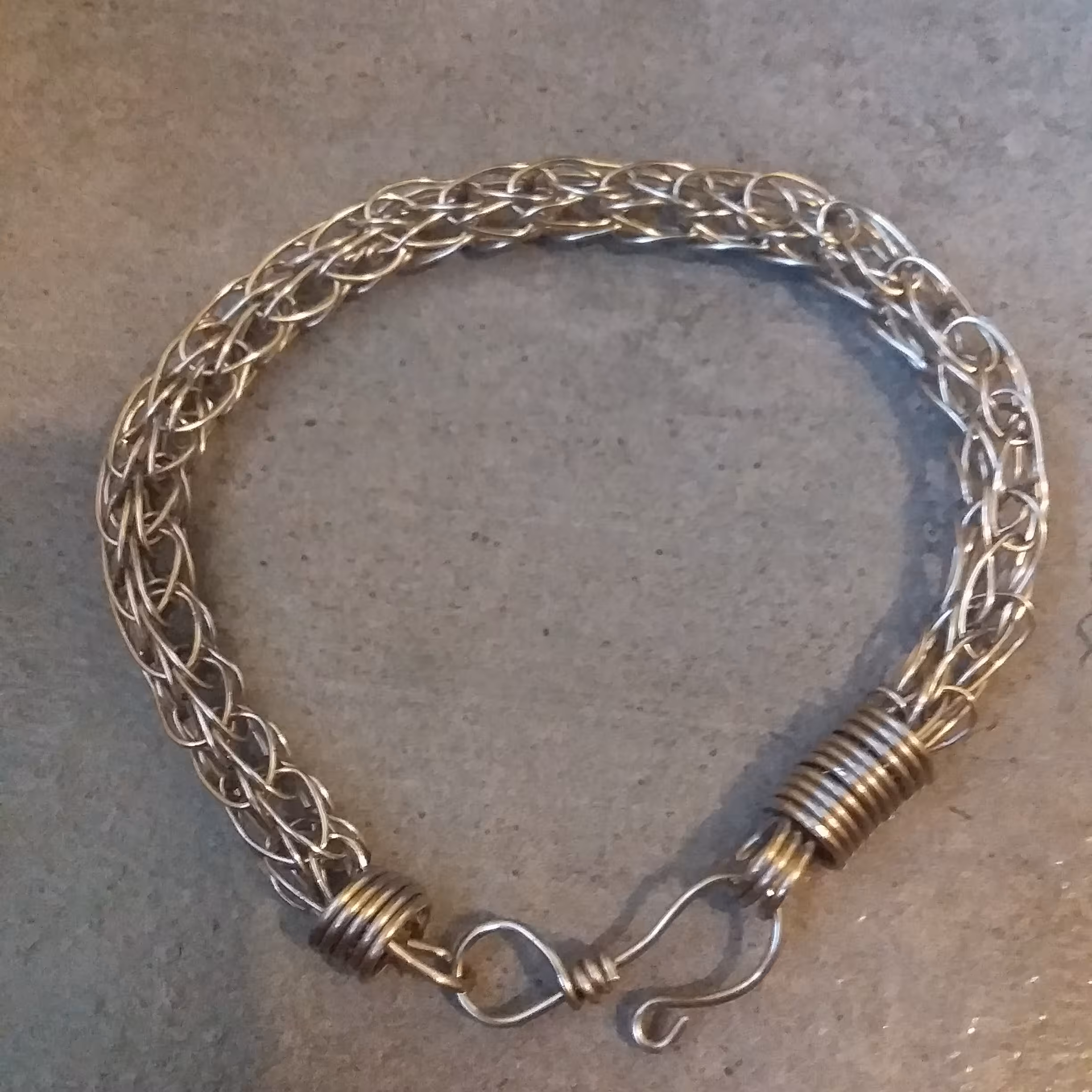 دستبند بافت  استیل،دست ساز