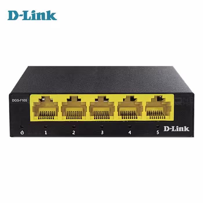سوئیچ شبکه 5 پورت گیگابیت دی لینک مدل DGS-F105