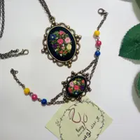 گردنبندودستبندگلدوزی کد120