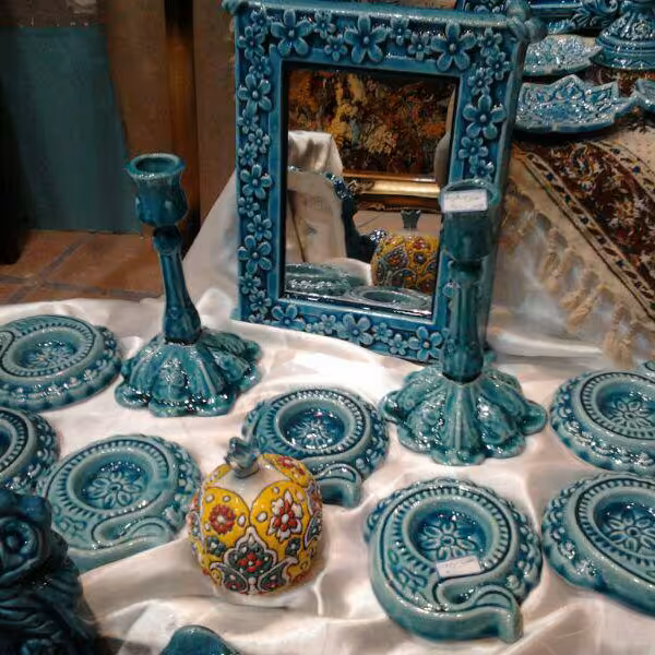 هفت سین نقش برجسته ترمه ، تمام لعاب