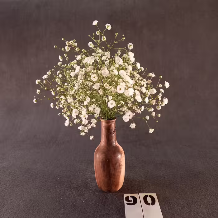 گلدان چوبی 13سانت و قطر 5 سانت مناسب گل های خشک کد90