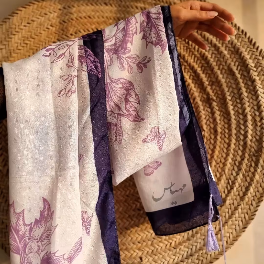 شال نخی صابونی درجه 1 منگوله دار با ابعاد 2متر در 80 سانت 