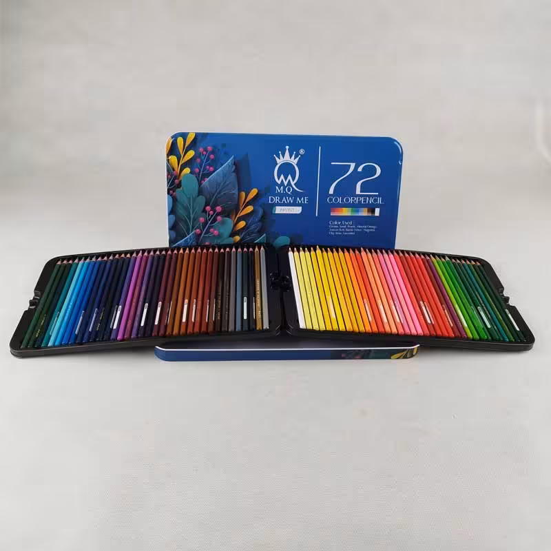 مداد رنگی 72 رنگ ام کیو MQ جعبه فلزی 