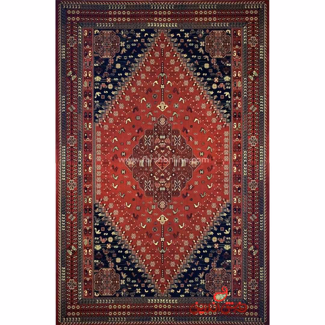 فرش ماشینی شاهکار صفویه 4860 قرمز
