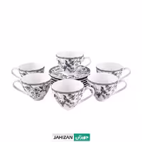 ست فنجان و نعلبکی 12 پارچه گلدکیش طرح لوتوس مدل GK701108-1