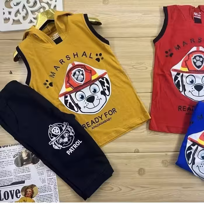 تاپ شلوارک پسرانه سگ نگهبان در سه رنگ سایز 45