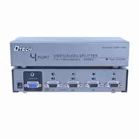 اسپلیتر VGA AUDIO چهار پورت دیتک مدل DT-AU7504 با کیفیت 500 مگاهرتز