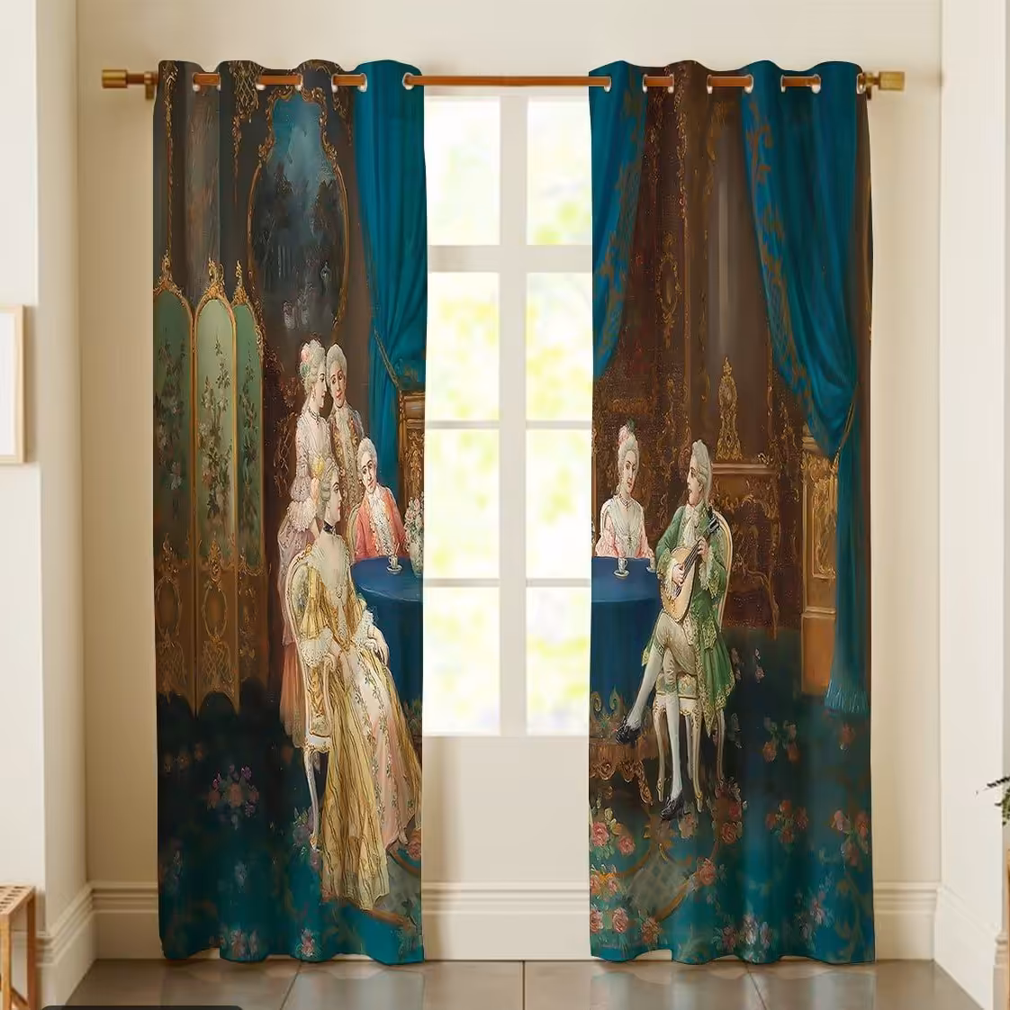 پرده چاپی  پانچ  طرح   اروپایی   کد 4037