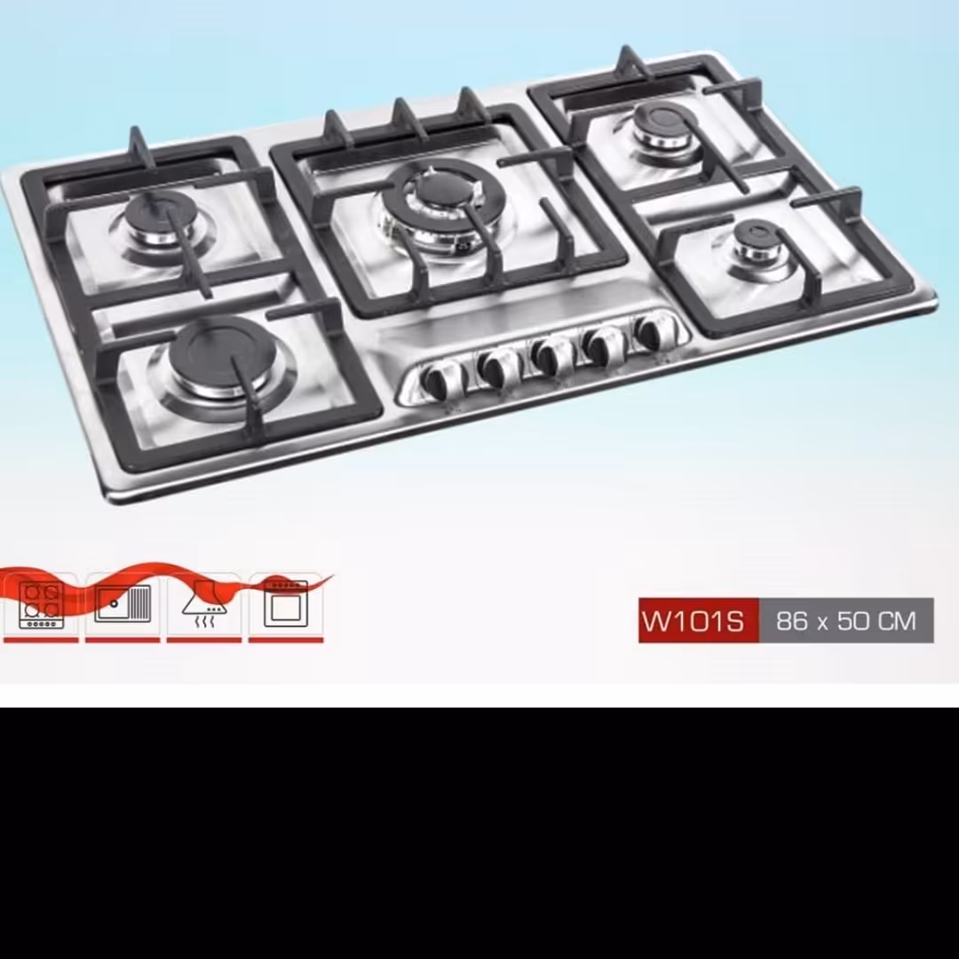 گاز رومیزی مدل  w101s ابعاد86در50 پنج شعله ضمانت 5ساله ارسال به تمام کشور پس کرایه