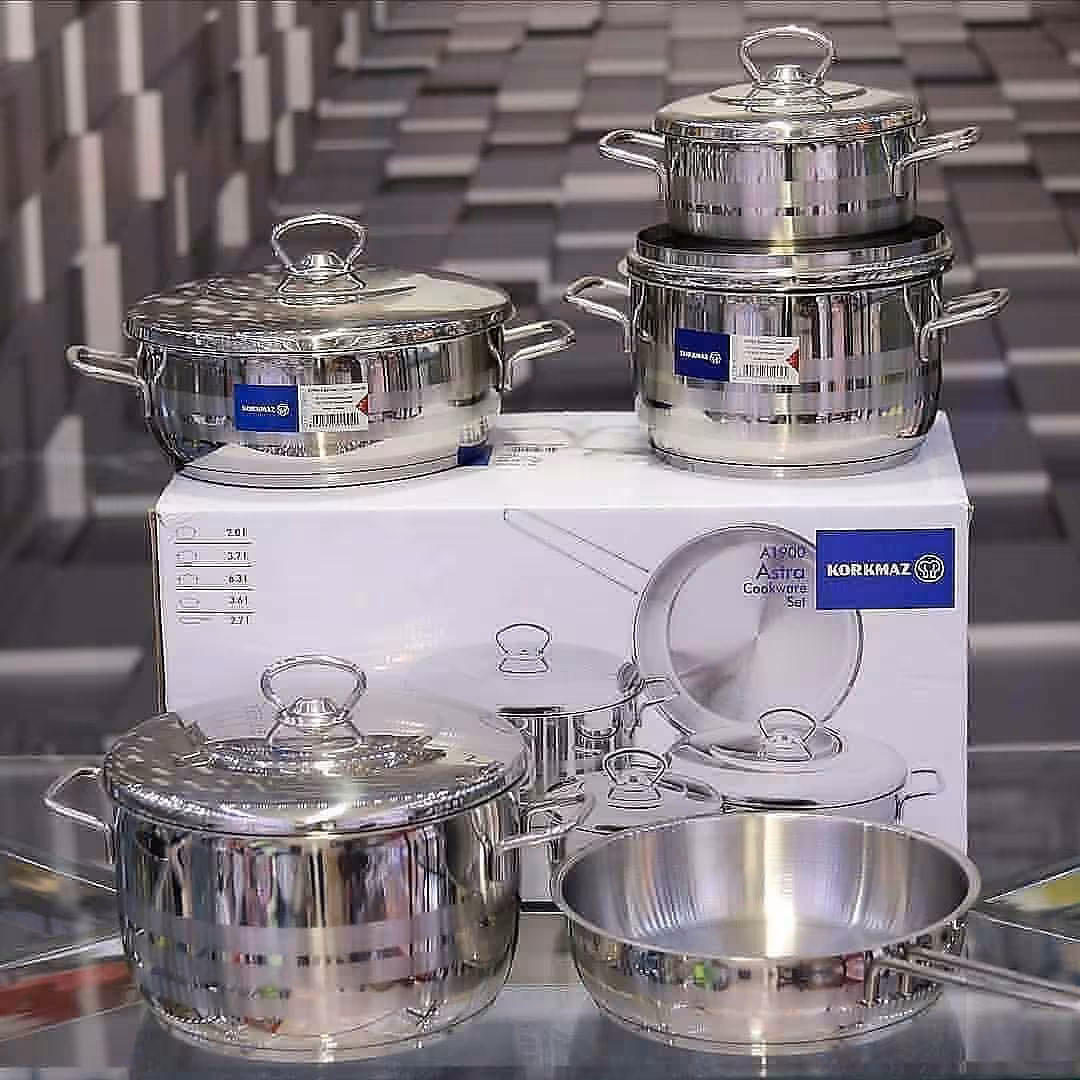 سرویس قابلمه استیل9پارچه قابلمه استیل نه پارچه قابلمه استیل 9پارچه قابلمه استیل 9 پارچه کرکماز