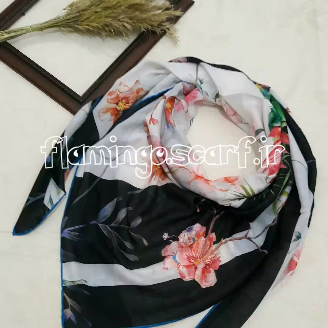 روسری نخی تافته دور دست دوز قواره 140