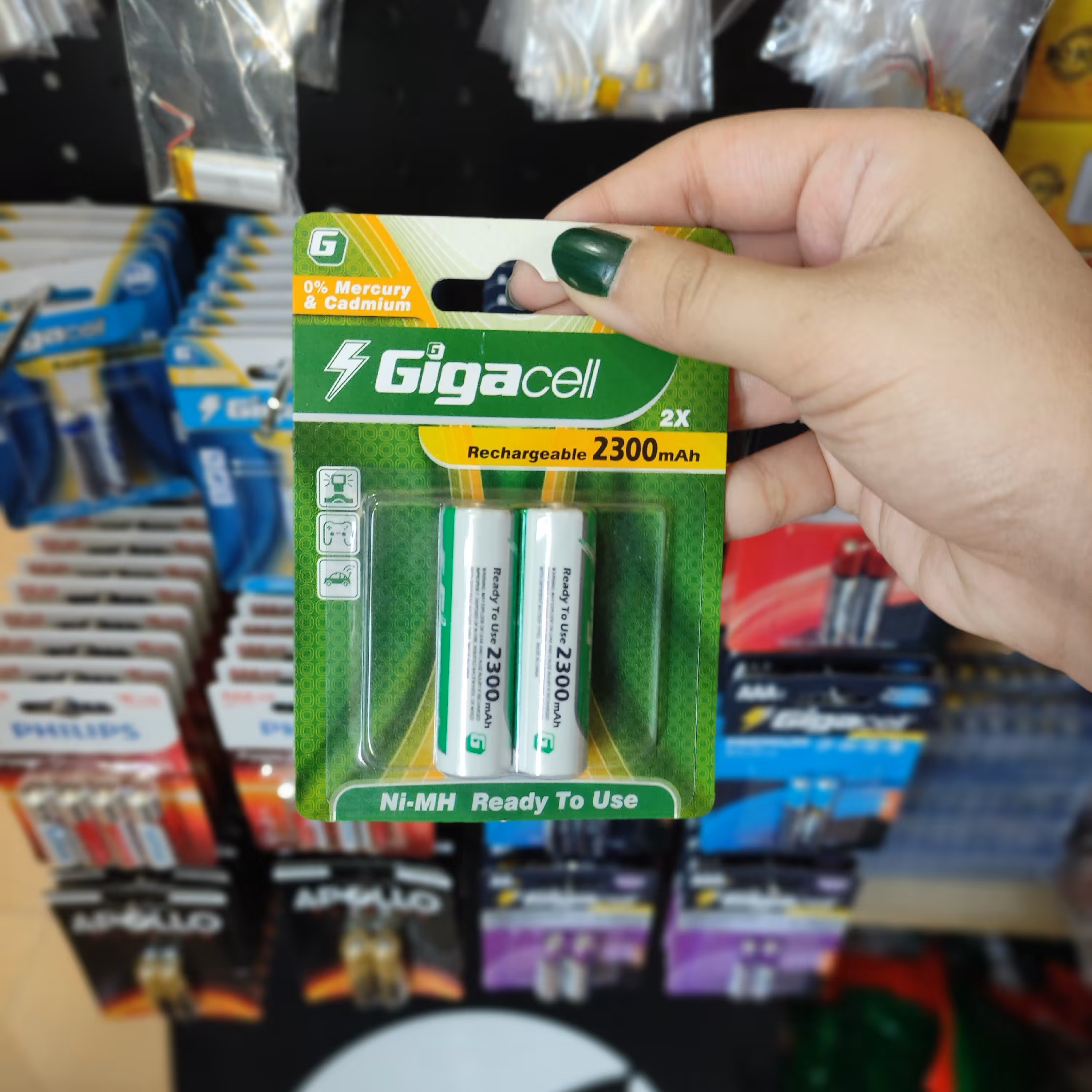 باطری شارژی قلم دوتایی GIGACELL_2300