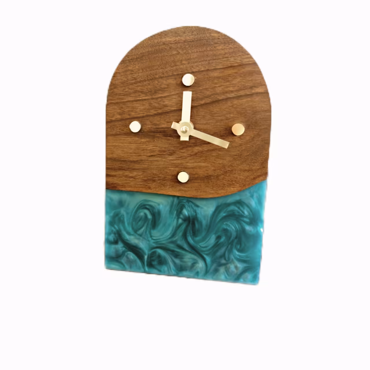 ساعت رومیزی مدل چوب و رزین کد 013