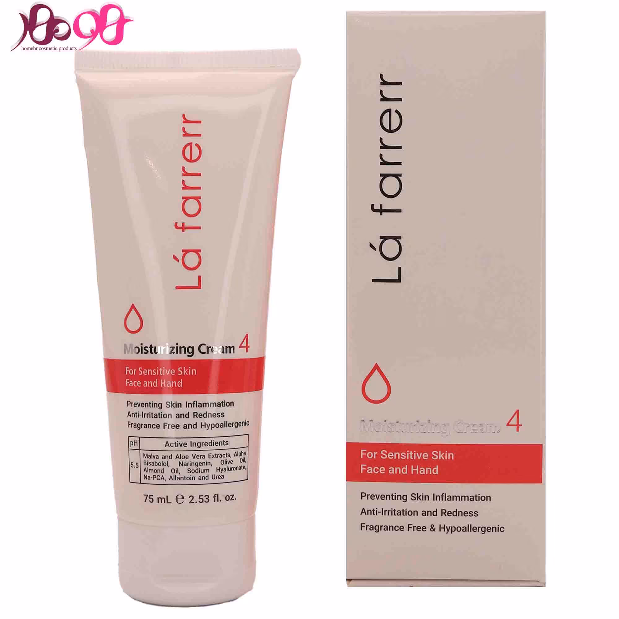 کرم آبرسان لافارر پوست حساس شماره 4 - Lafarrerr