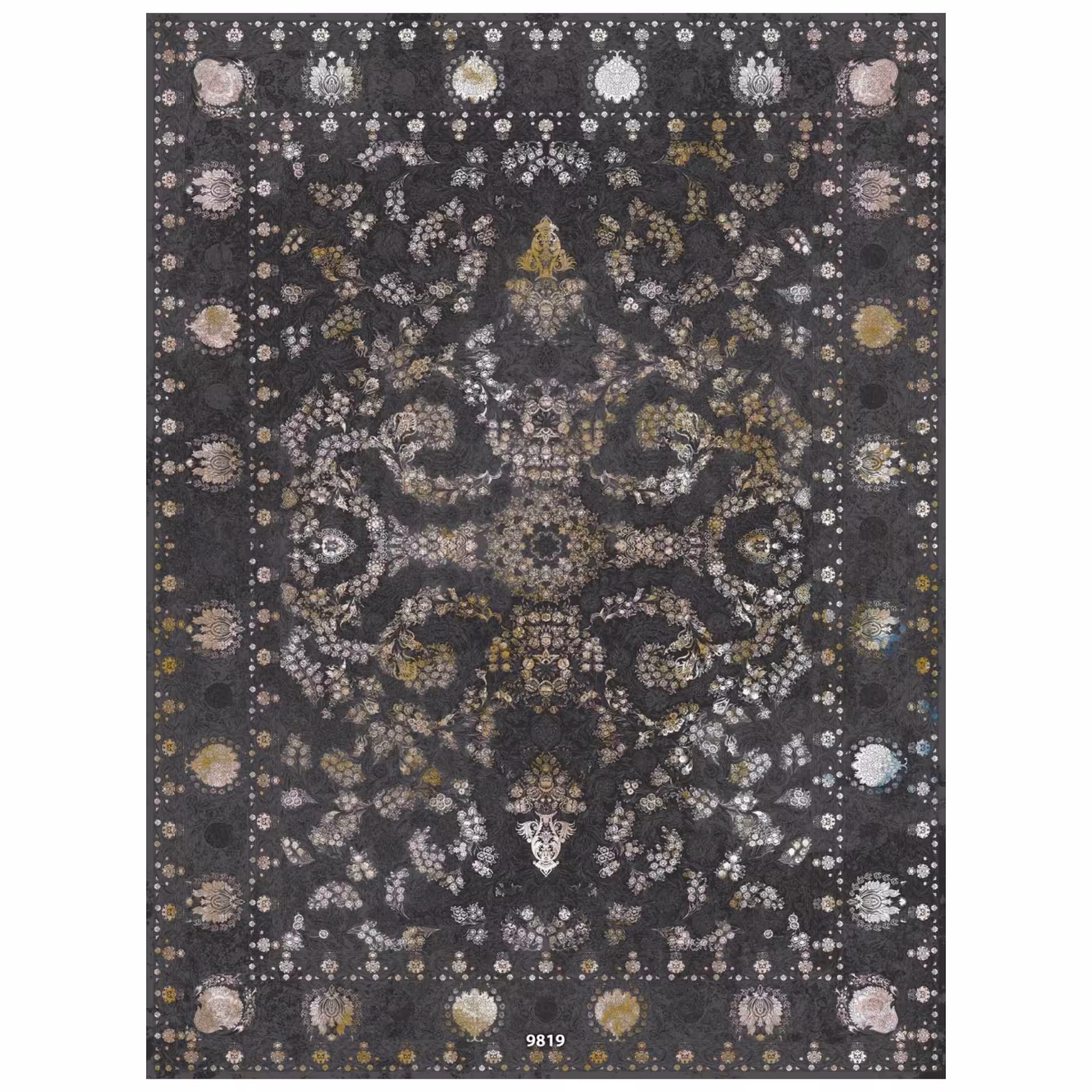 فرش وینتیج 9 متری 1200 شانه کد H9819