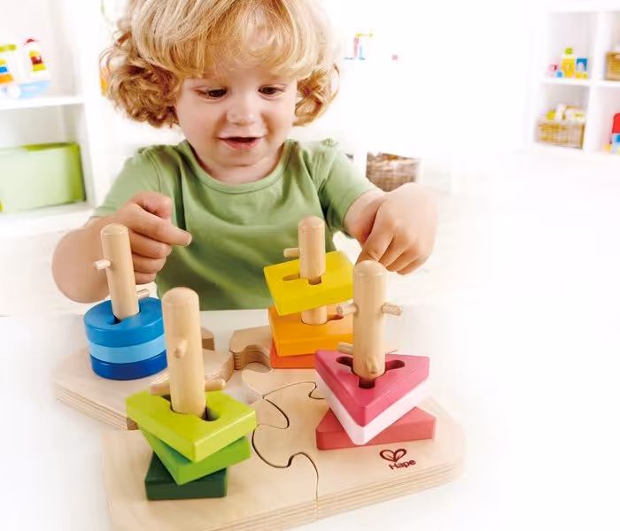 پازل چوبی اشکال16 تکه  hape کدE0411