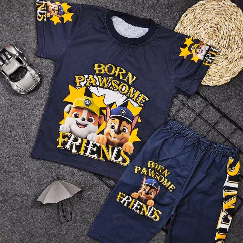 تیشرت شلوارک پسرانه گشت پنجه ای