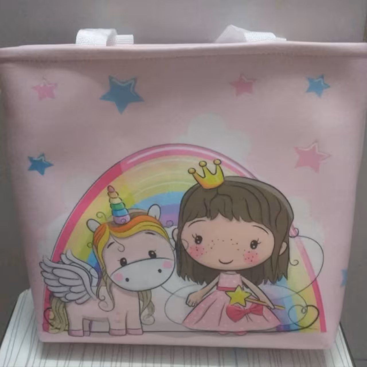 کیف دخترانه طرح دختر و اسب تک شاخ