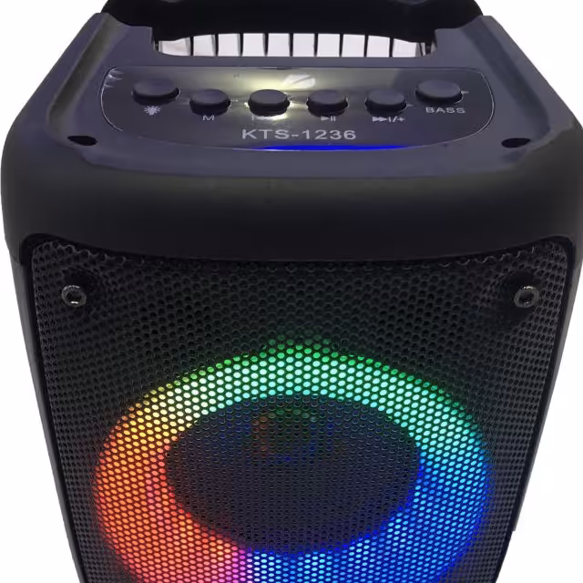 اسپیکر قابل حمل بلوتوثی مدل kts-1236 با کیفیت پخش موزیک عالی،داری رقص نور