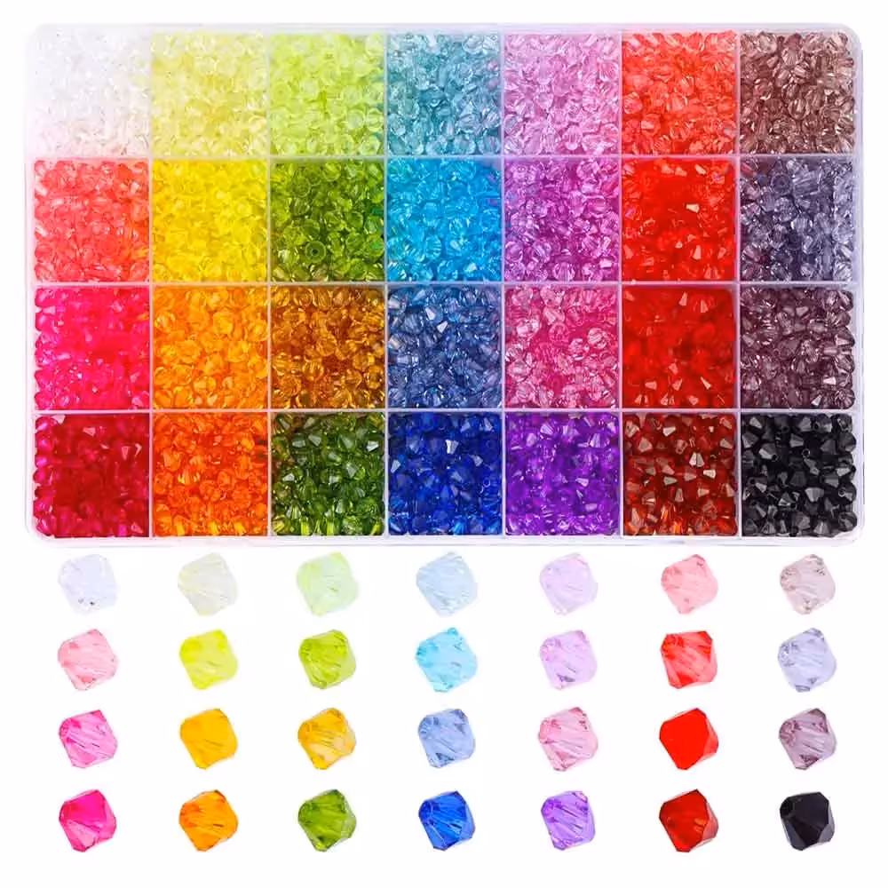 خرید مهره دستبند مدل کریستال ریسه ای سایز 8