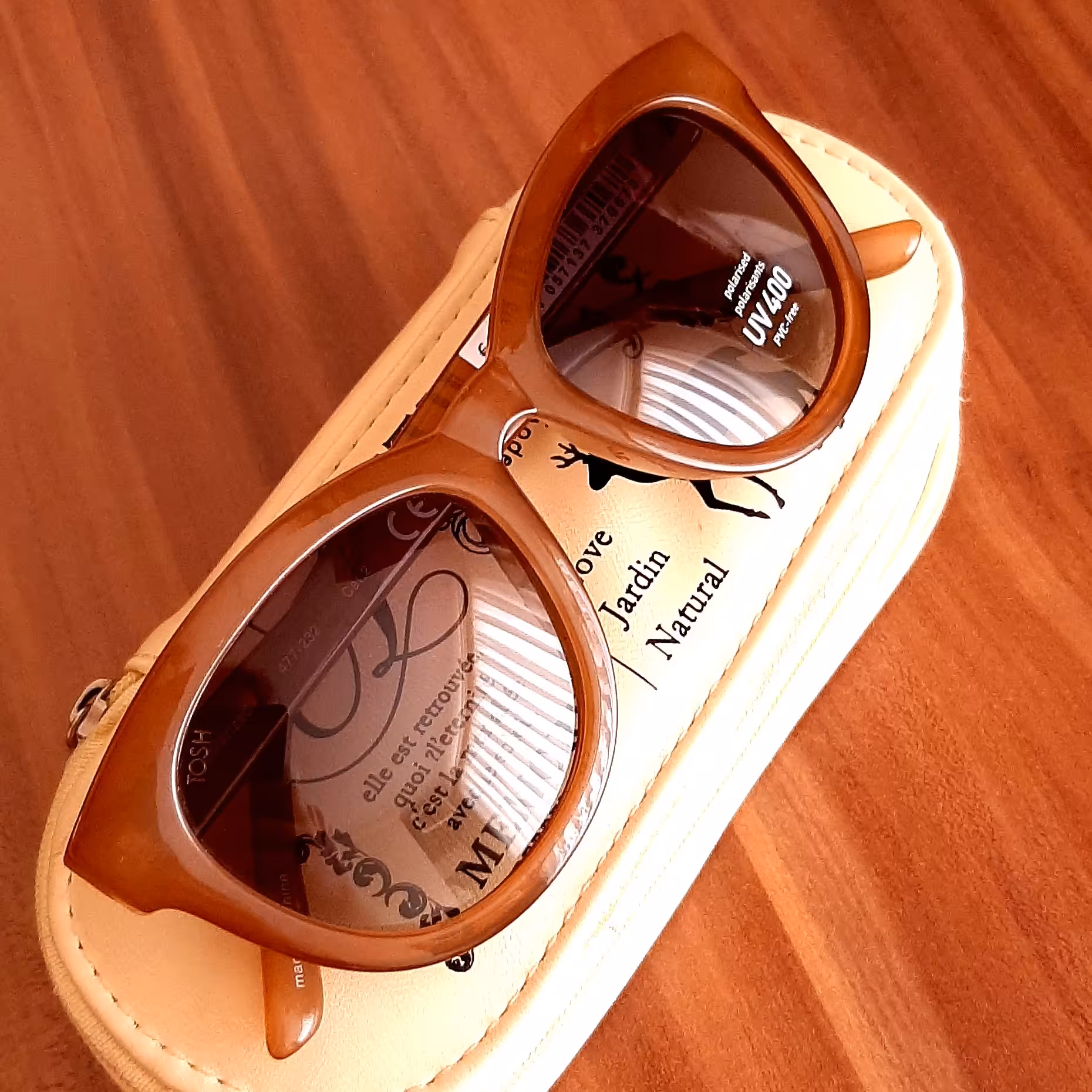 عینک آفتابی زنانه و مردانه کائوچویی قهوه ای پلاریزه uv400 کیف و دستمال رایگان