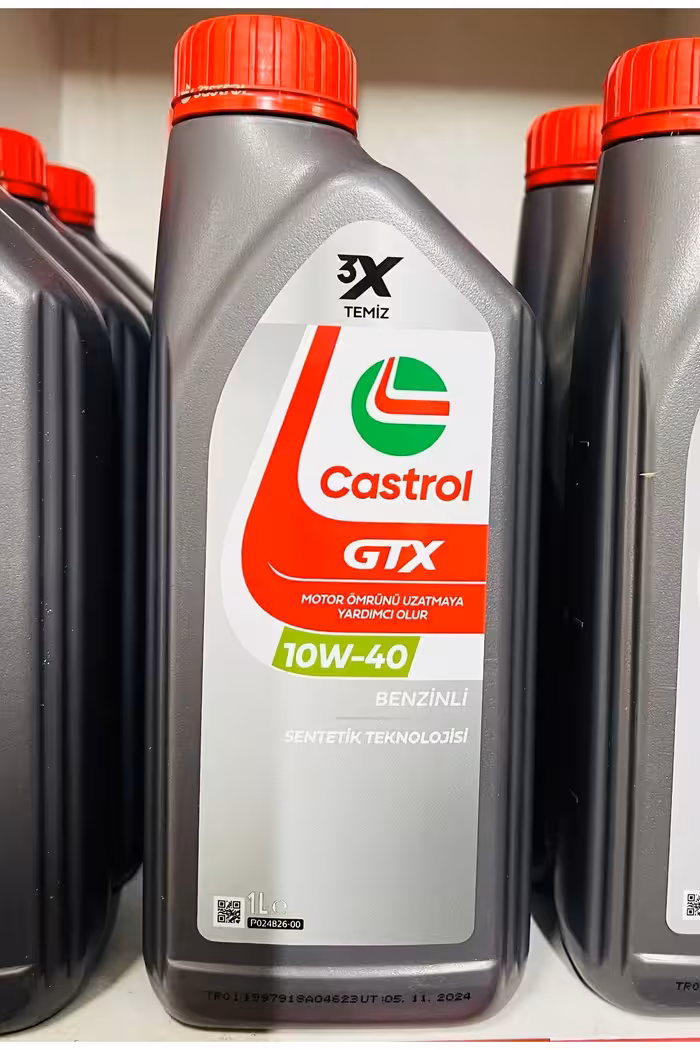 روغن و مکمل موتور GTX 10W40 3X وسایل نقلیه بنزینی تمیز 1 تاریخ تولید LT 11 2024 Castrol