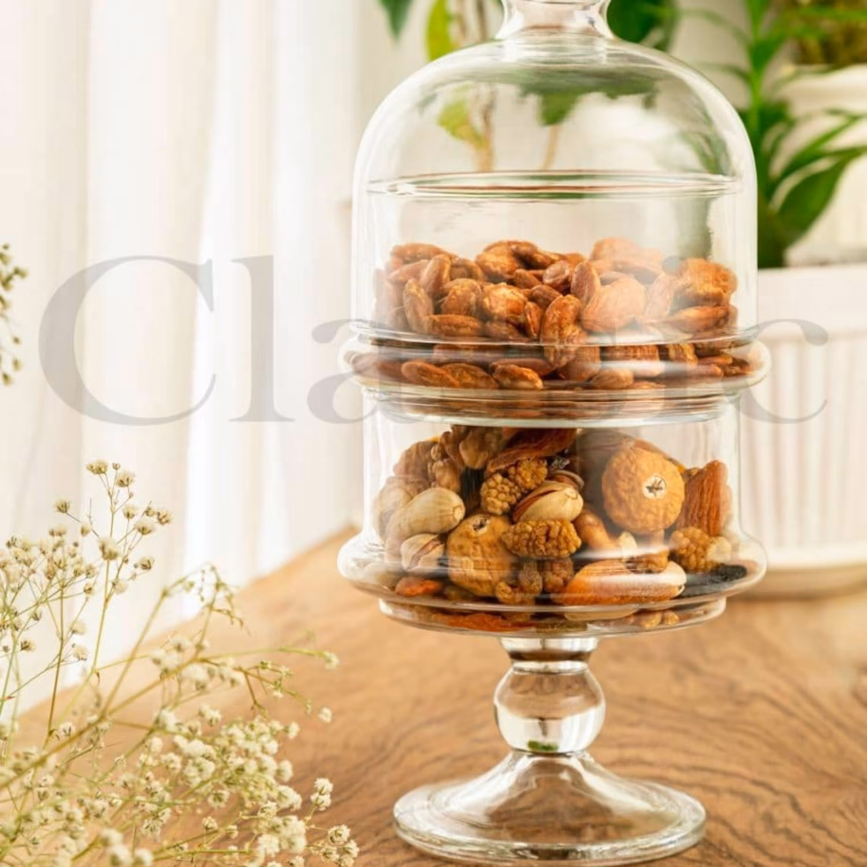 عسل خوری دوطبقه شیشه ای