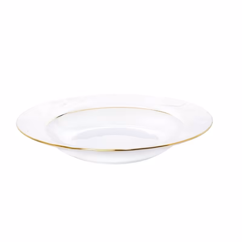 بشقاب گود دو خط طلا مقصود