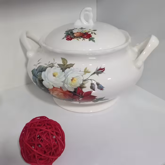 ظرف سوپ خوری سفالی 