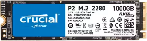 حافظه SSD اینترنال 1 ترابایت کروشیال مدل Crucial P2 M.2
