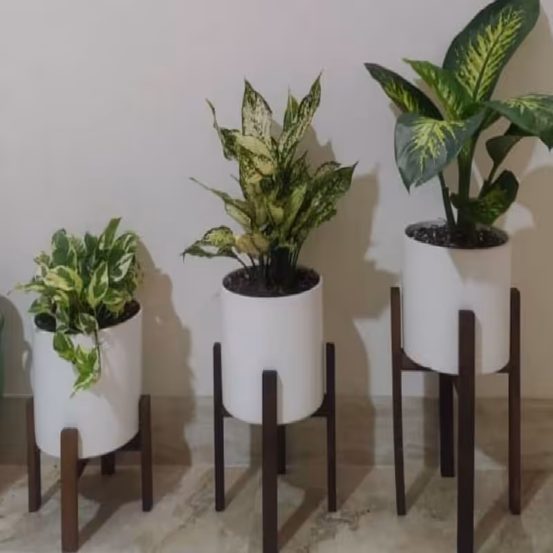 پایه گلدان چوبی عمده