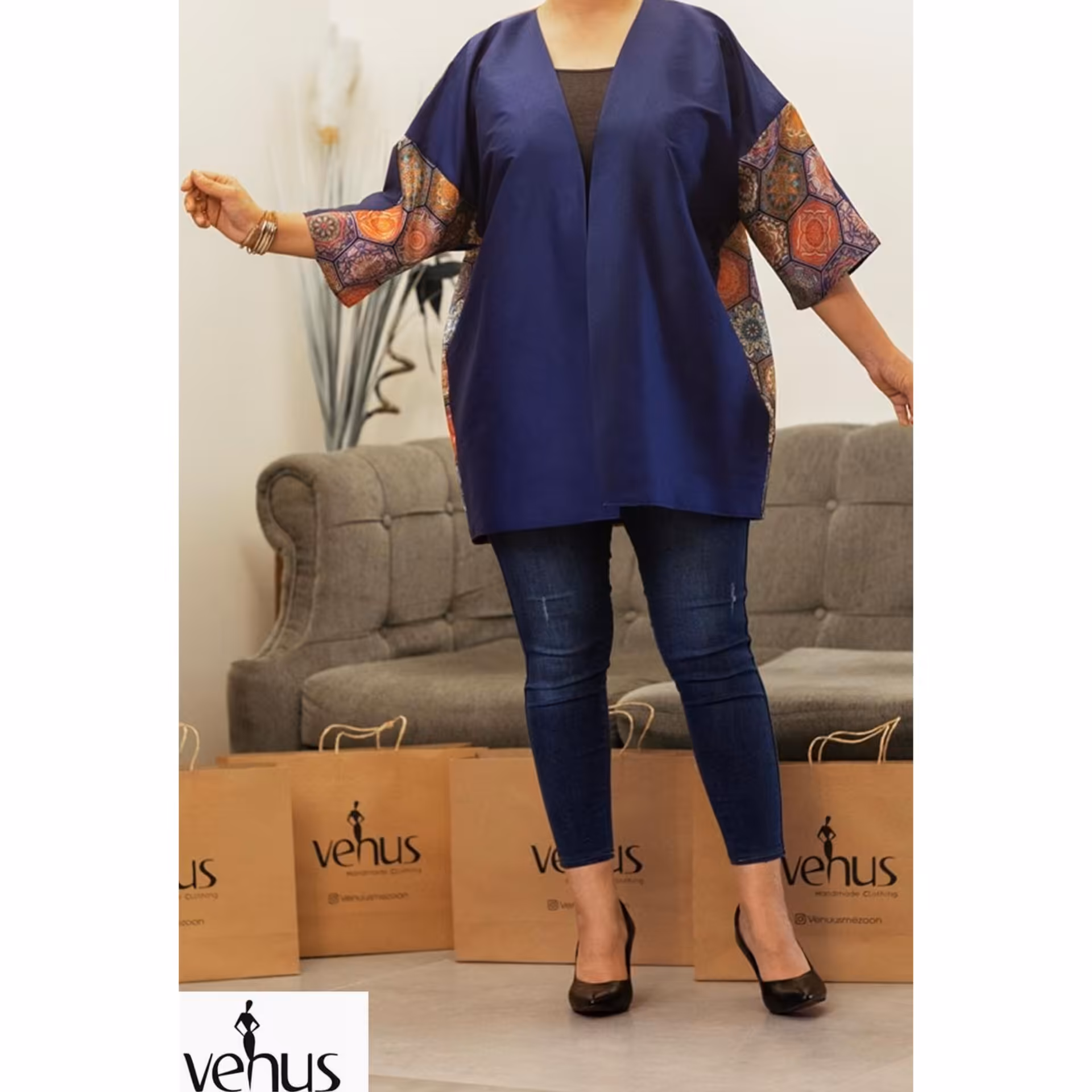 مانتو مزونی پارچه هندی مدل کت