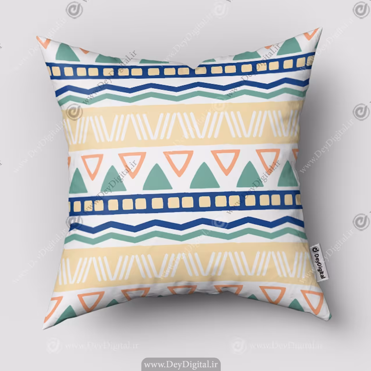 کوسن ظرح سنتی سبز و کرمی SM-13011