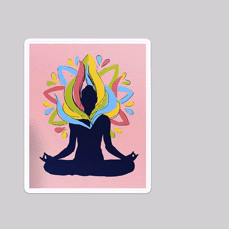 استیکر لپ تاپ طرح یوگا01 کد 1789